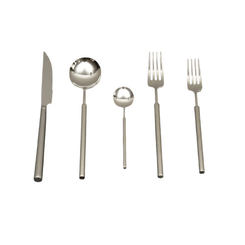DOMO 5 PIECE SETTING IN BRUSHED STAINLESS
