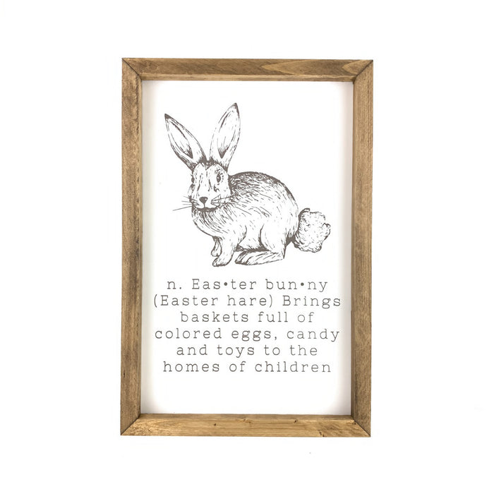 Easter Bunny Definition Framed Saying