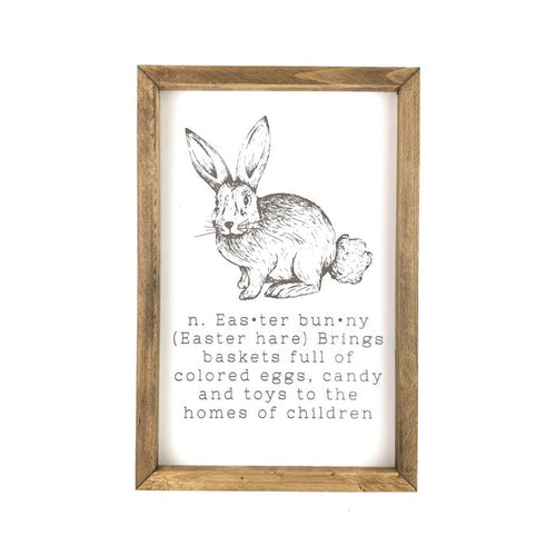 Easter Bunny Definition Framed Saying
