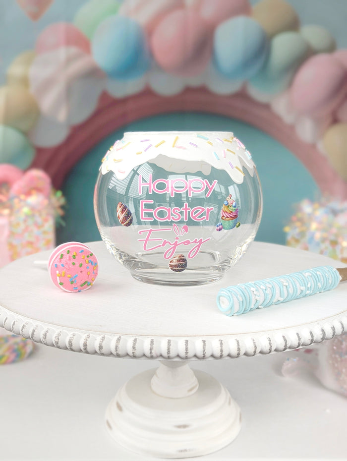 Easter Candy Glass Candy Bowl