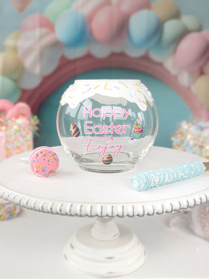 Easter Candy Glass Candy Bowl