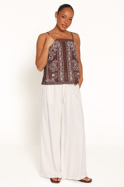 TOPS Erina Tank - Brown Bandana