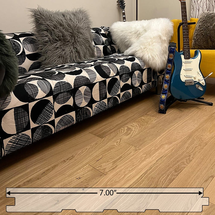 European White Oak Engineered Flooring 0.625″ x 7″ Prefinished Character, $8.39/sqft - Advantage Lumber