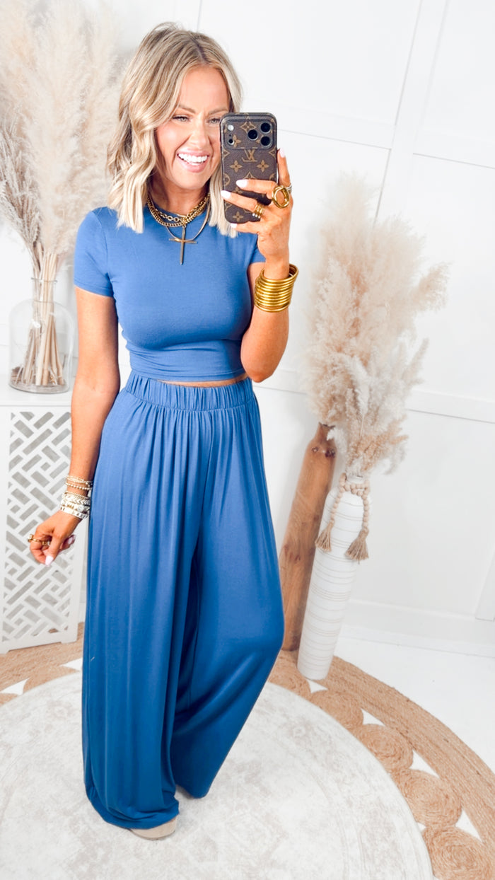 -FINAL SALE- Soft Form Two Piece Set-Midnight Navy