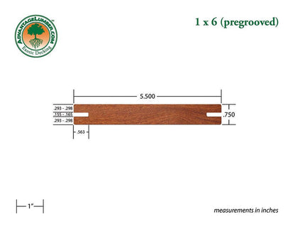 FSC® 1x6 Cumaru One-Sided Pre-Grooved - Advantage Lumber