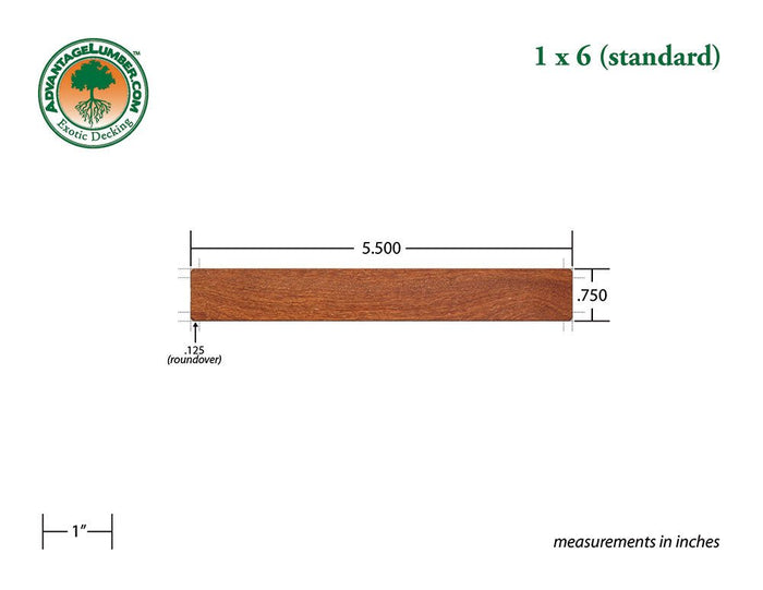 FSC® 1x6 Cumaru Standard - Advantage Lumber