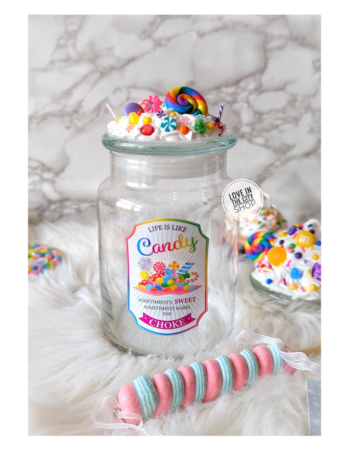 Funny Candy Label Candy Jar