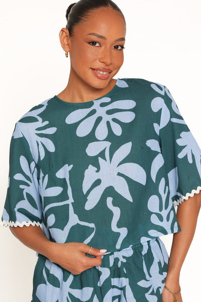SETS Gaia Short Set - Blue Leaf