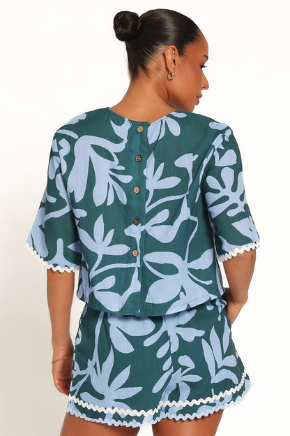 SETS Gaia Short Set - Blue Leaf