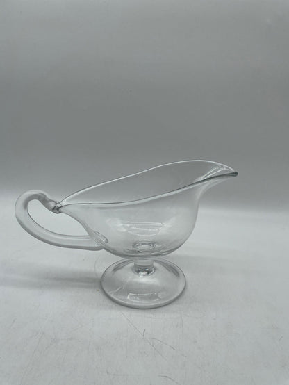 GLASS GRAVY BOAT