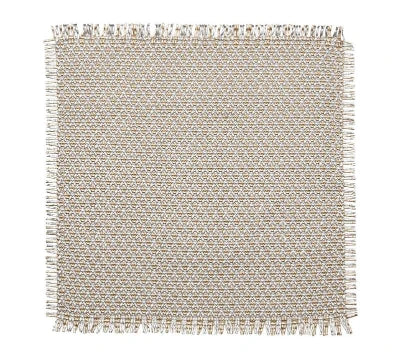 GOLD AND SILVER FRINGE PLACEMAT