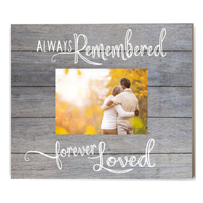 Gray Slat Photo Frame Always Remembered