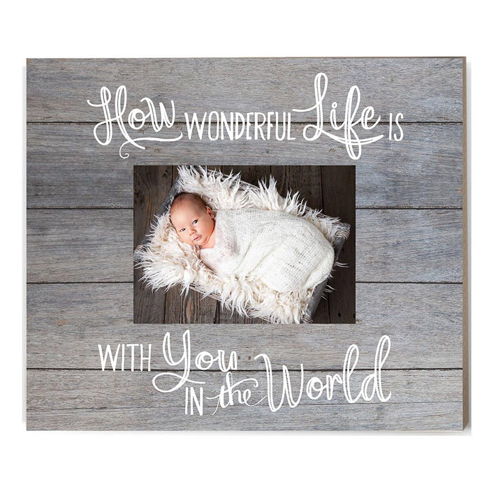 Gray Slat Photo Frame How Wonderful Life