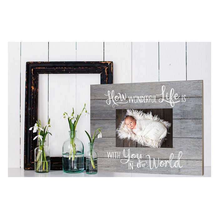 Gray Slat Photo Frame How Wonderful Life