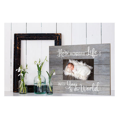Gray Slat Photo Frame How Wonderful Life