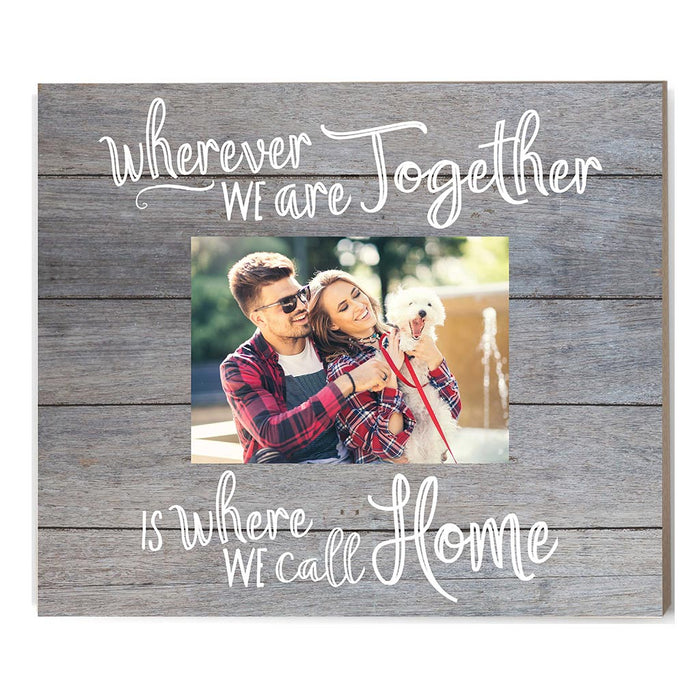 Gray Slat Photo Frame Where We Call Home