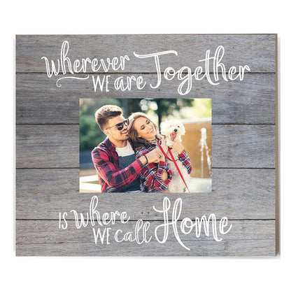 Gray Slat Photo Frame Where We Call Home