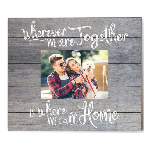 Gray Slat Photo Frame Where We Call Home