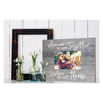 Gray Slat Photo Frame Where We Call Home