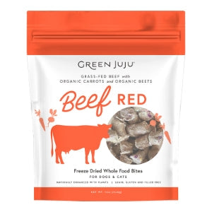 Green Juju Freeze-Dried Whole Food Bites Beef Red for Dogs & Cats
