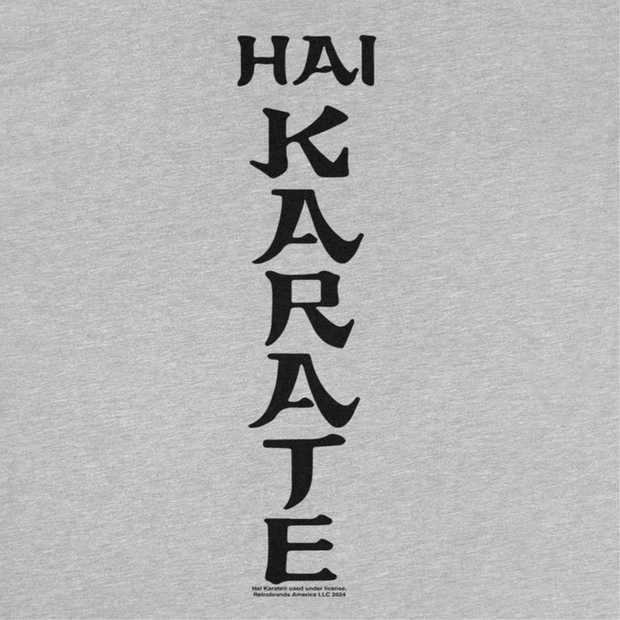 Hai Karate Vertical Logo Retro Aftershave Sport Grey T-Shirt