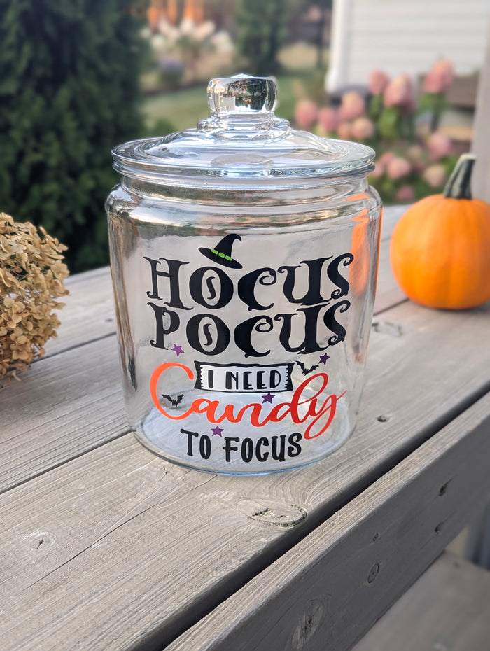 Hocus Pocus Candy Jar - Witch Theme Candy Jar