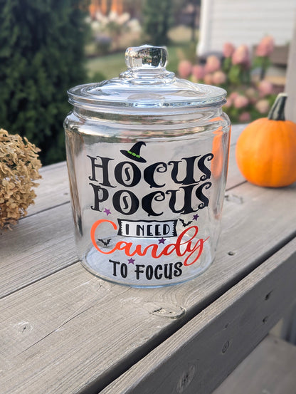 Hocus Pocus Candy Jar - Witch Theme Candy Jar