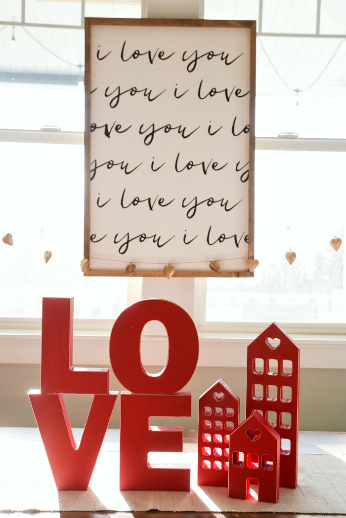 I Love You <br>Framed Saying