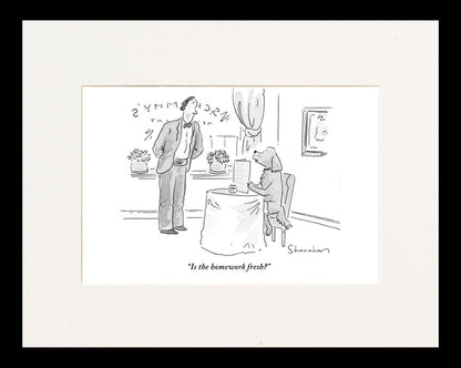 Is the Homework Fresh? Cartoon Print