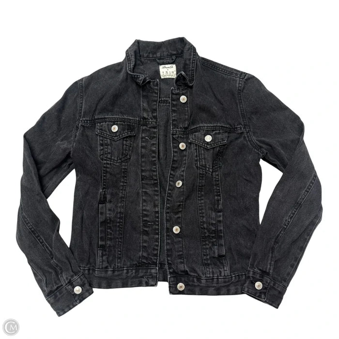 Jacket Denim By Denim And Company In Black Denim, Size: S