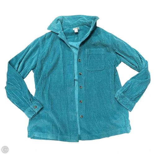 Jacket Shirt By L.l. Bean In Teal, Size: Xs