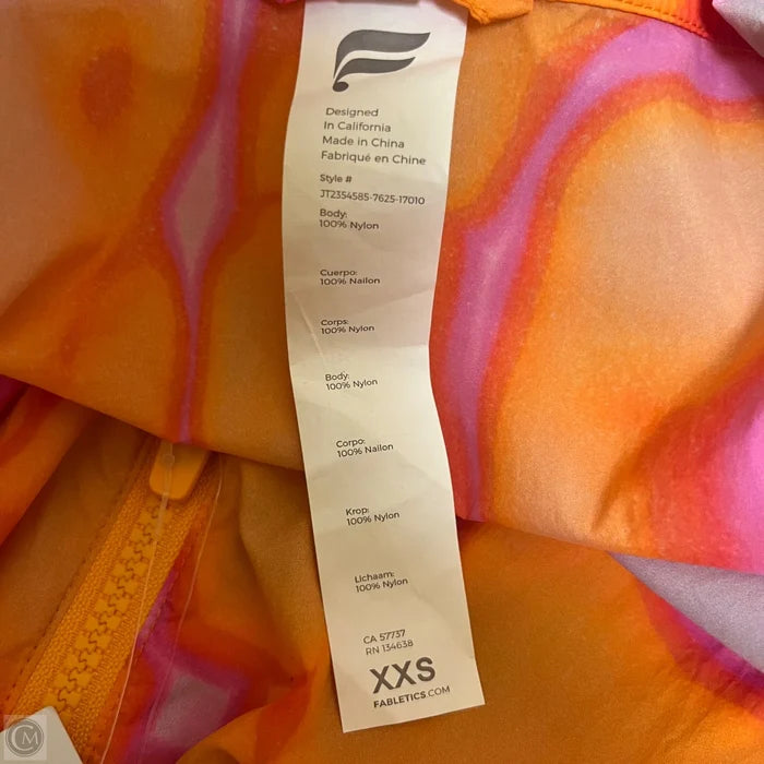 Jacket Windbreaker By Fabletics In Orange & Pink, Size: Xxs