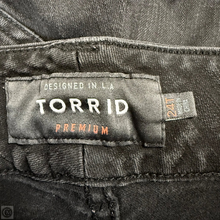 Jeans Skinny By Torrid In Black Denim, Size: 24