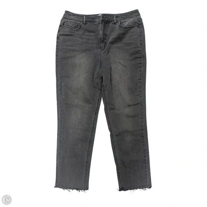 Jeans Straight  In Grey Denim, Size: 14