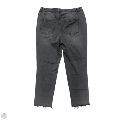 Jeans Straight  In Grey Denim, Size: 14