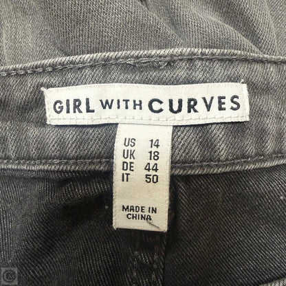 Jeans Straight  In Grey Denim, Size: 14