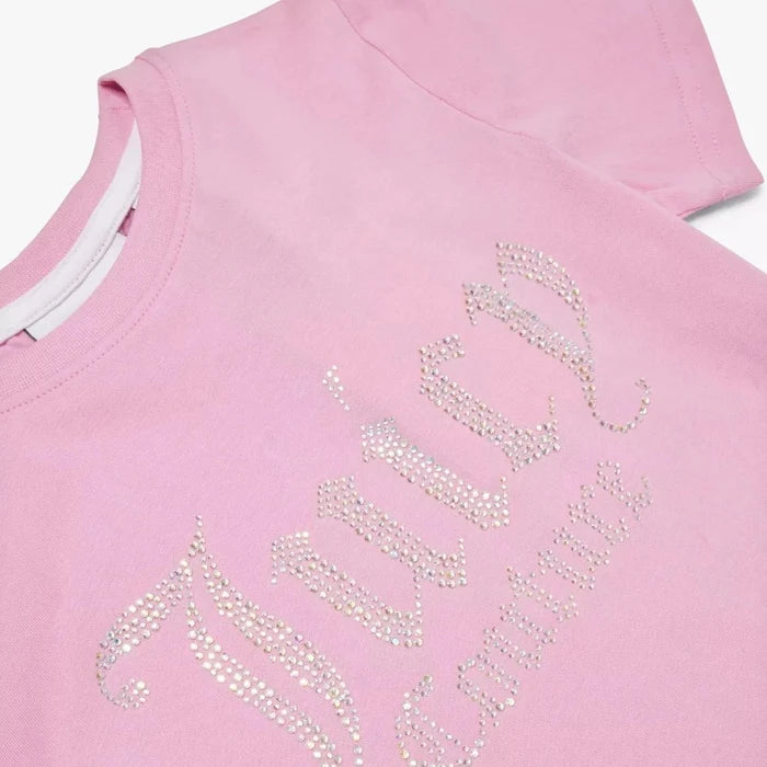 Juicy Couture Diamante Fitted Tee Junior