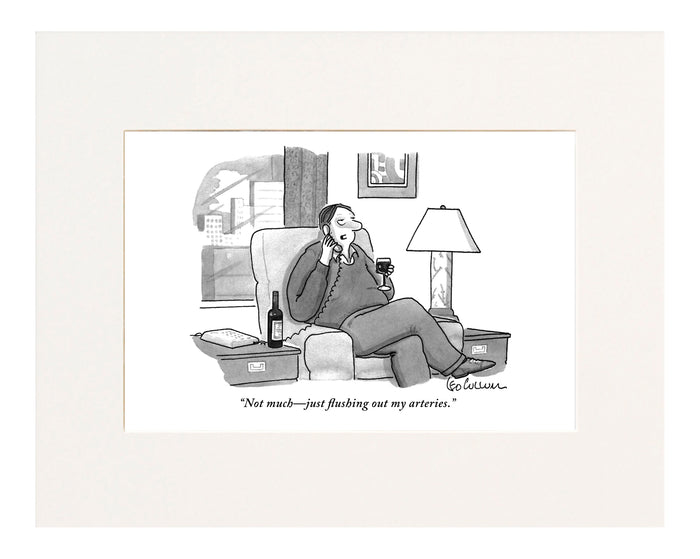 Just Flushing Out My Arteries Cartoon Print