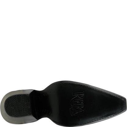Justin Women's Hart 6" Snip Toe Leather Bootie in Black