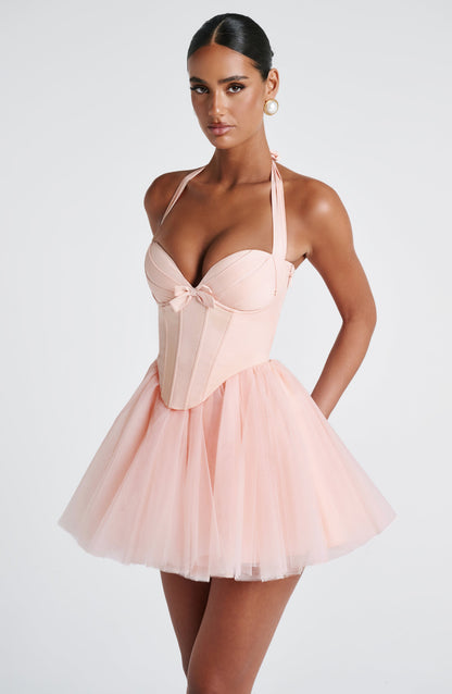 Keely Mini Dress - Soft Peach
