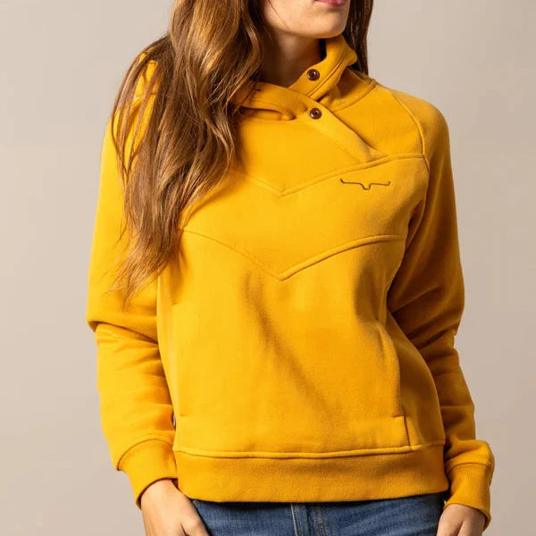 Kimes Ranch Women's Ella Western Hoodie in Yellow Ochre