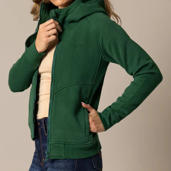 Kimes Ranch Women's Emma Zip Up Hoodie in Forest