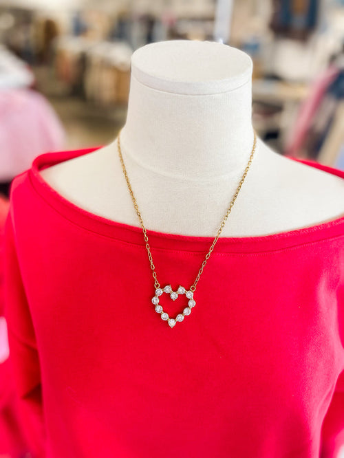 Large Diamond Heart Necklace