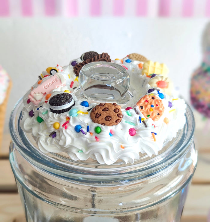 Large Frosting Lid Cookie Jar