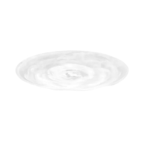 LARGE OVAL PLATTER IN WHITE SWIRL