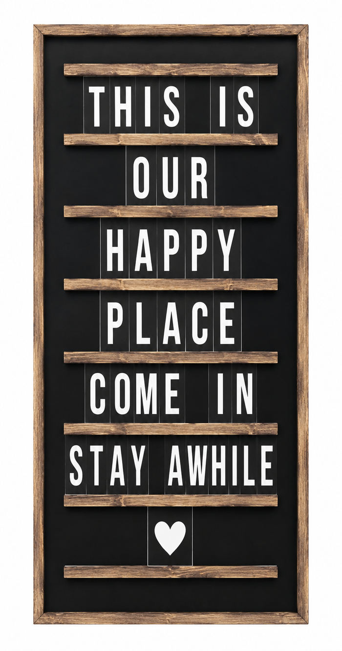 Large Vertical Framed Marquee Board
