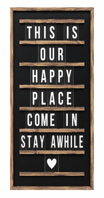 Large Vertical Framed Marquee Board