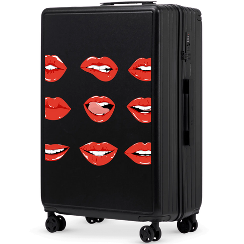 Walizka duża Wings ABS+ 28" Customized BLACK LIPS customized
