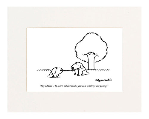 Learn All the Tricks You Can While You're Young Cartoon Print