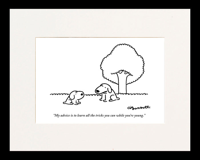 Learn All the Tricks You Can While You're Young Cartoon Print